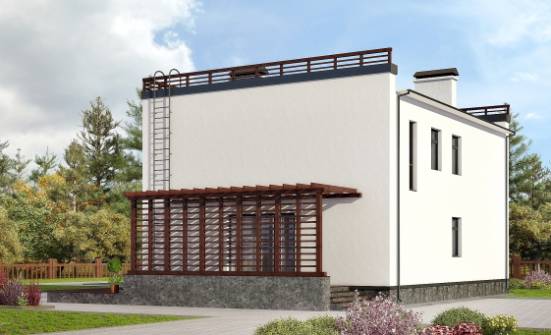 215-002-П Проект двухэтажного дома, красивый загородный дом из газобетона Магас | Проекты домов от House Expert
