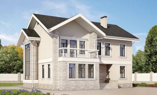 170-008-Л Проект двухэтажного дома, бюджетный дом из теплоблока Малгобек | Проекты домов от House Expert