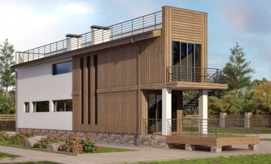 100-003-Л Проект двухэтажного дома, экономичный дом из бризолита Назрань | Проекты домов от House Expert