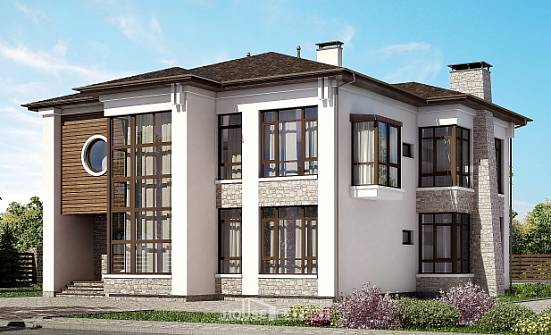 300-005-П Проект двухэтажного дома, уютный загородный дом из кирпича Малгобек | Проекты домов от House Expert