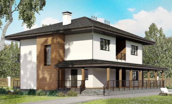 245-001-П Проект двухэтажного дома, простой домик из газосиликатных блоков Малгобек | Проекты домов от House Expert