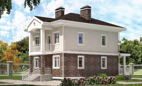120-001-Л Проект трехэтажного дома, красивый загородный дом из поризованных блоков Малгобек | Проекты домов от House Expert
