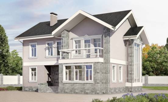 170-008-П Проект двухэтажного дома, доступный загородный дом из теплоблока Назрань | Проекты домов от House Expert