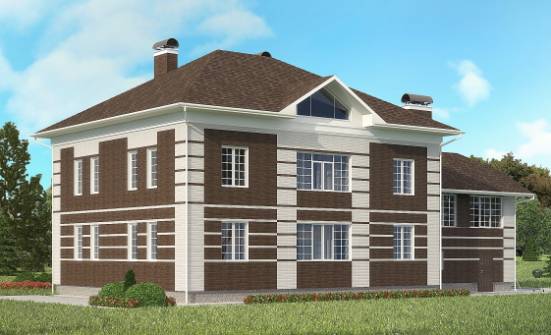 505-002-Л Проект трехэтажного дома и гаражом, уютный домик из кирпича Магас | Проекты домов от House Expert