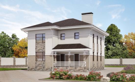 150-014-П Проект двухэтажного дома, доступный домик из бризолита Малгобек | Проекты домов от House Expert