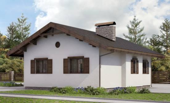 090-002-П Проект одноэтажного дома, доступный коттедж из кирпича Малгобек | Проекты домов от House Expert