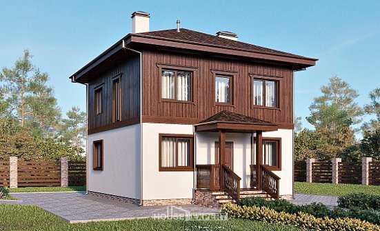 100-006-Л Проект двухэтажного дома, уютный дом из арболита Малгобек | Проекты домов от House Expert