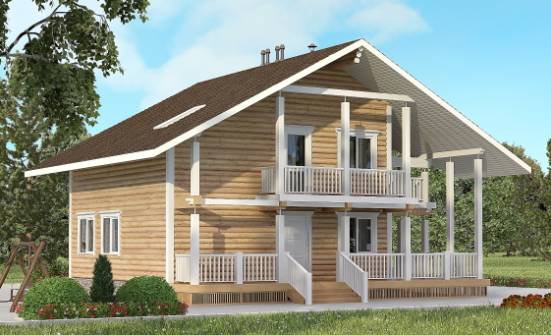 130-001-П Проект двухэтажного дома с мансардой, доступный дом из дерева Назрань | Проекты домов от House Expert