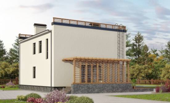 215-002-Л Проект двухэтажного дома, красивый коттедж из бризолита Малгобек | Проекты домов от House Expert