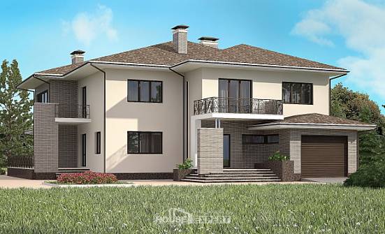 500-001-П Проект трехэтажного дома, гараж, огромный домик из кирпича Назрань | Проекты домов от House Expert