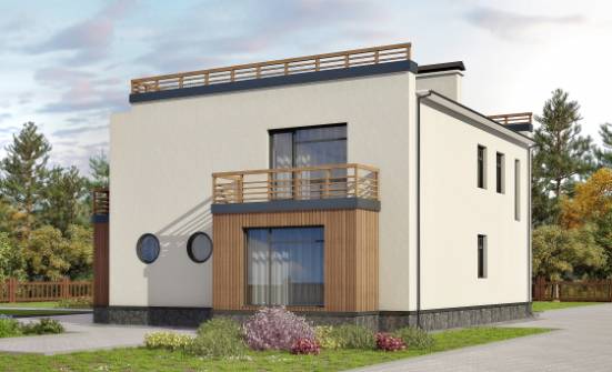 215-002-Л Проект двухэтажного дома, красивый коттедж из бризолита Малгобек | Проекты домов от House Expert
