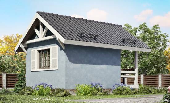 020-001-П Проект одноэтажного дома, экономичный домик из бревен Малгобек | Проекты одноэтажных домов от House Expert