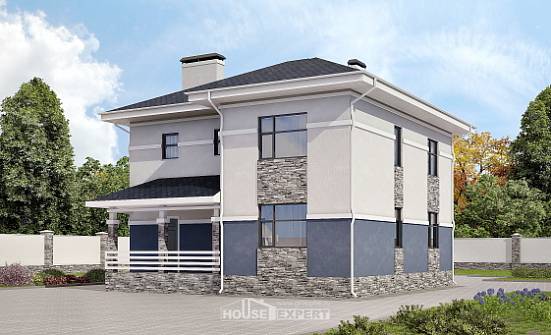 150-014-Л Проект двухэтажного дома, бюджетный домик из поризованных блоков Магас | Проекты домов от House Expert