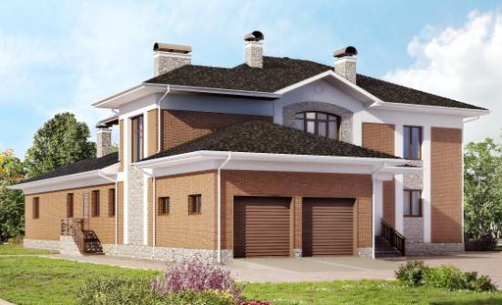 520-002-Л Проект трехэтажного дома и гаражом, современный загородный дом из керамзитобетонных блоков Назрань | Проекты домов от House Expert