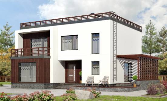 215-002-П Проект двухэтажного дома, красивый загородный дом из газобетона Магас | Проекты домов от House Expert