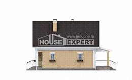 130-004-П Проект двухэтажного дома с мансардой, уютный домик из твинблока Магас, House Expert