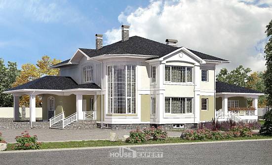620-001-Л Проект трехэтажного дома и гаражом, красивый загородный дом из поризованных блоков Назрань | Проекты домов от House Expert