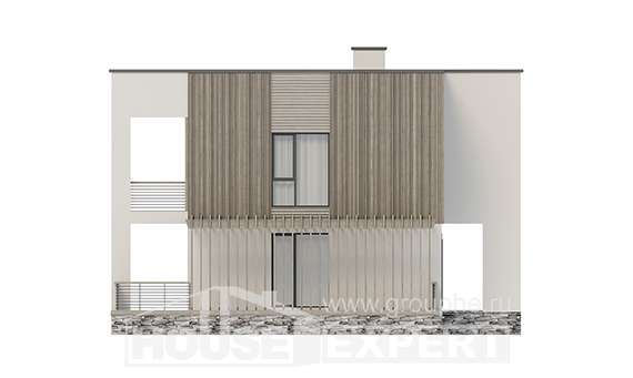 150-017-П Проект двухэтажного дома, современный коттедж из бризолита Назрань, House Expert