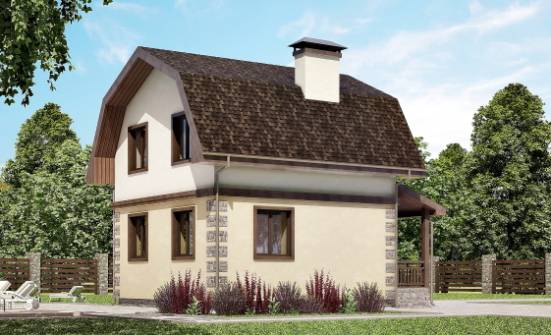 070-004-П Проект двухэтажного дома с мансардой, красивый дом из твинблока Малгобек | Проекты домов от House Expert