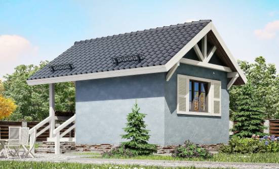 020-001-П Проект одноэтажного дома, экономичный домик из бревен Малгобек | Проекты домов от House Expert