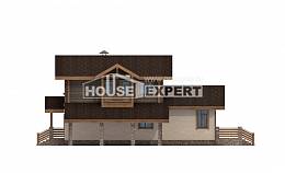 170-004-П Проект двухэтажного дома мансардный этаж, гараж, компактный коттедж из газосиликатных блоков из дерева Назрань, House Expert