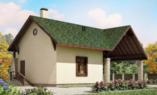 060-001-Л Проект двухэтажного дома с мансардой, гараж, крохотный коттедж из газобетона Малгобек | Проекты домов от House Expert