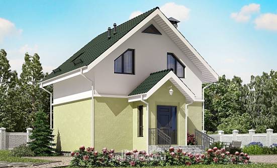 070-001-П Проект двухэтажного дома с мансардой, маленький загородный дом из арболита Назрань | Проекты домов от House Expert