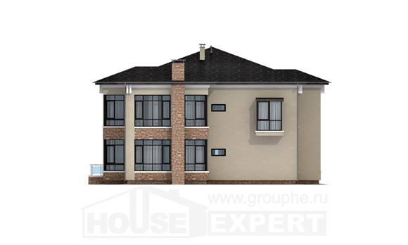 300-005-Л Проект двухэтажного дома, современный дом из кирпича Магас, House Expert