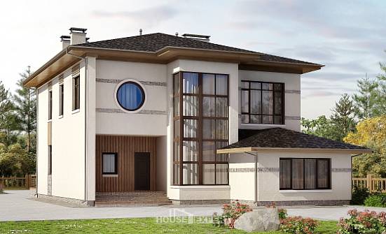 345-001-П Проект двухэтажного дома, уютный коттедж из пеноблока Назрань | Проекты домов от House Expert
