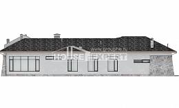 280-004-Л Проект одноэтажного дома и гаражом, современный дом из теплоблока Назрань, House Expert