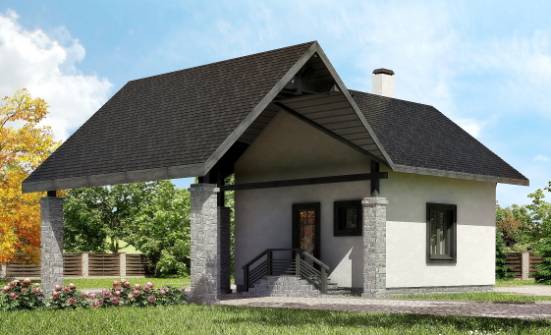 060-001-П Проект двухэтажного дома с мансардой и гаражом, махонький домик из газобетона Назрань | Проекты домов от House Expert