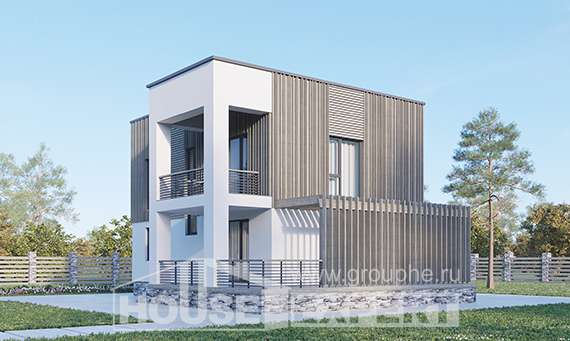 150-017-П Проект двухэтажного дома, экономичный загородный дом из теплоблока Малгобек, House Expert
