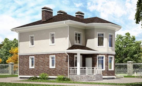 120-001-Л Проект трехэтажного дома, современный домик из бризолита Малгобек | Проекты домов от House Expert