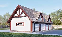 145-002-Л Проект гаража из керамзитобетонных блоков Малгобек, House Expert