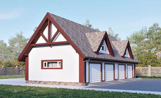 145-002-Л Проект гаража из арболита Магас | Проекты домов от House Expert