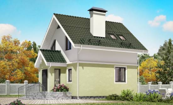 070-001-П Проект двухэтажного дома с мансардой, маленький загородный дом из арболита Назрань | Проекты домов от House Expert