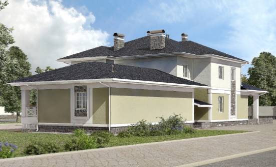 620-001-Л Проект трехэтажного дома и гаражом, красивый загородный дом из поризованных блоков Назрань | Проекты домов от House Expert