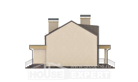 150-015-Л Проект двухэтажного дома мансардный этаж, гараж, современный загородный дом из поризованных блоков Назрань, House Expert