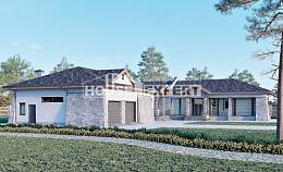 280-004-Л Проект одноэтажного дома, гараж, огромный дом из газосиликатных блоков Назрань, House Expert