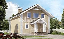 150-007-Л Проект двухэтажного дома с мансардой, небольшой домик из блока Назрань, House Expert