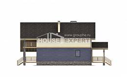 160-010-П Проект двухэтажного дома мансардой, простой коттедж из бризолита Магас, House Expert