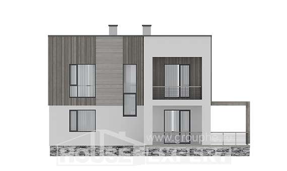 150-017-П Проект двухэтажного дома, скромный коттедж из арболита Назрань, House Expert
