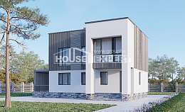 150-017-П Проект двухэтажного дома, бюджетный коттедж из керамзитобетонных блоков Малгобек, House Expert